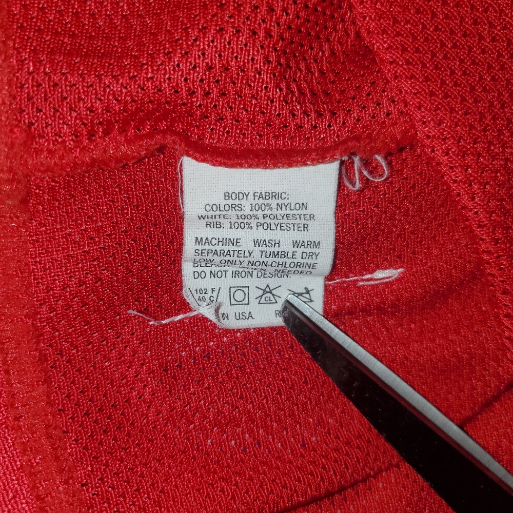 Vintage Michael Jordan Chicago Bulls Road Red Champion Jersey Size 36 - Picture 10 of 10
